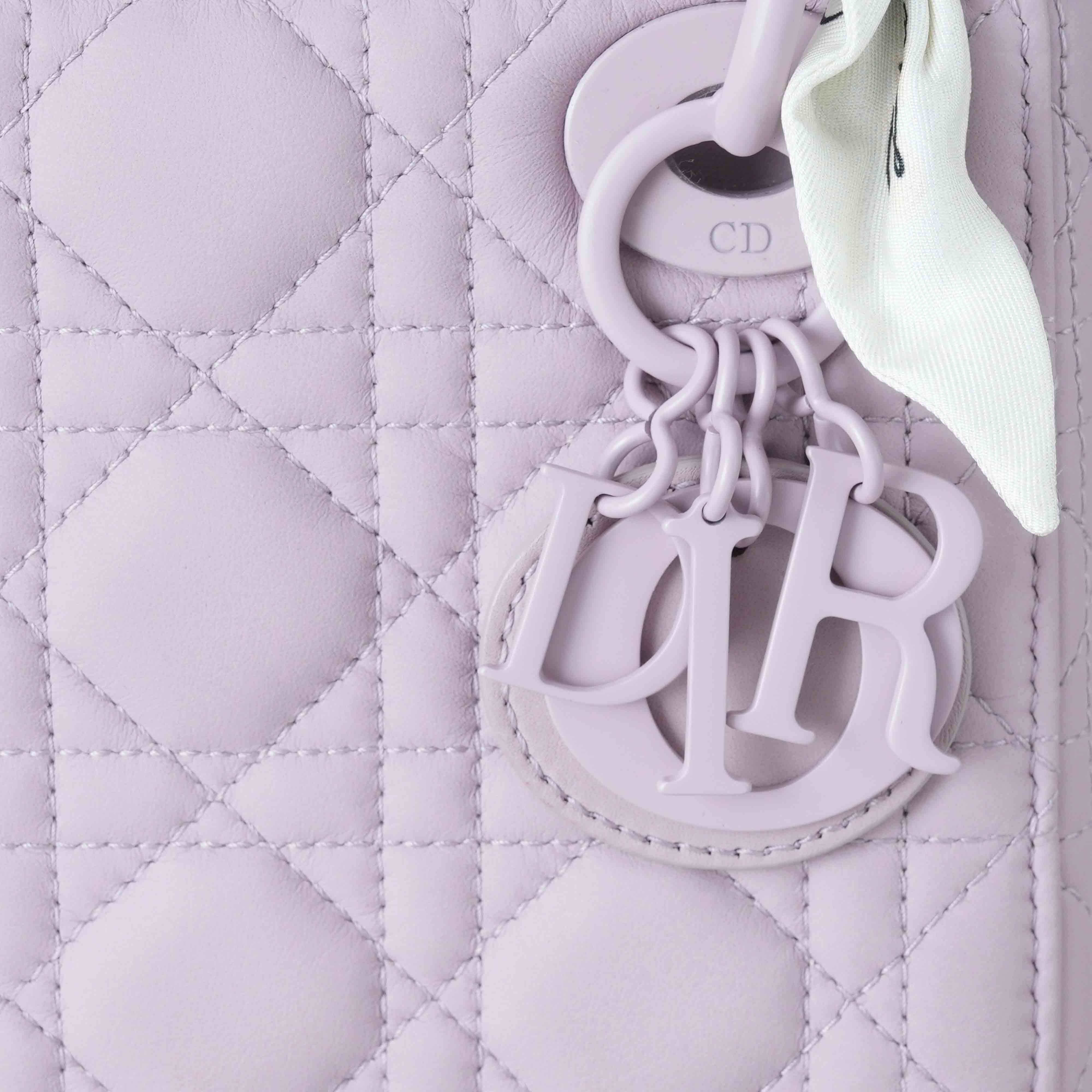 CHRISTIAN DIOR(USED)크리스찬디올 매트 까나쥬 레이디디올 미니 백& 방도